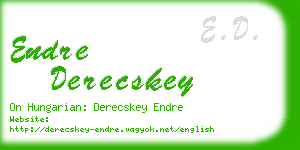 endre derecskey business card